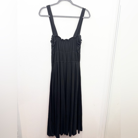 Reformation Miranda Black Midi Dress Sleeveless Size Medium - Picture 6 of 6